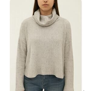 Joan Vass NY Large Oversized Turleneck Sweater NWT Lightweight cozy work office